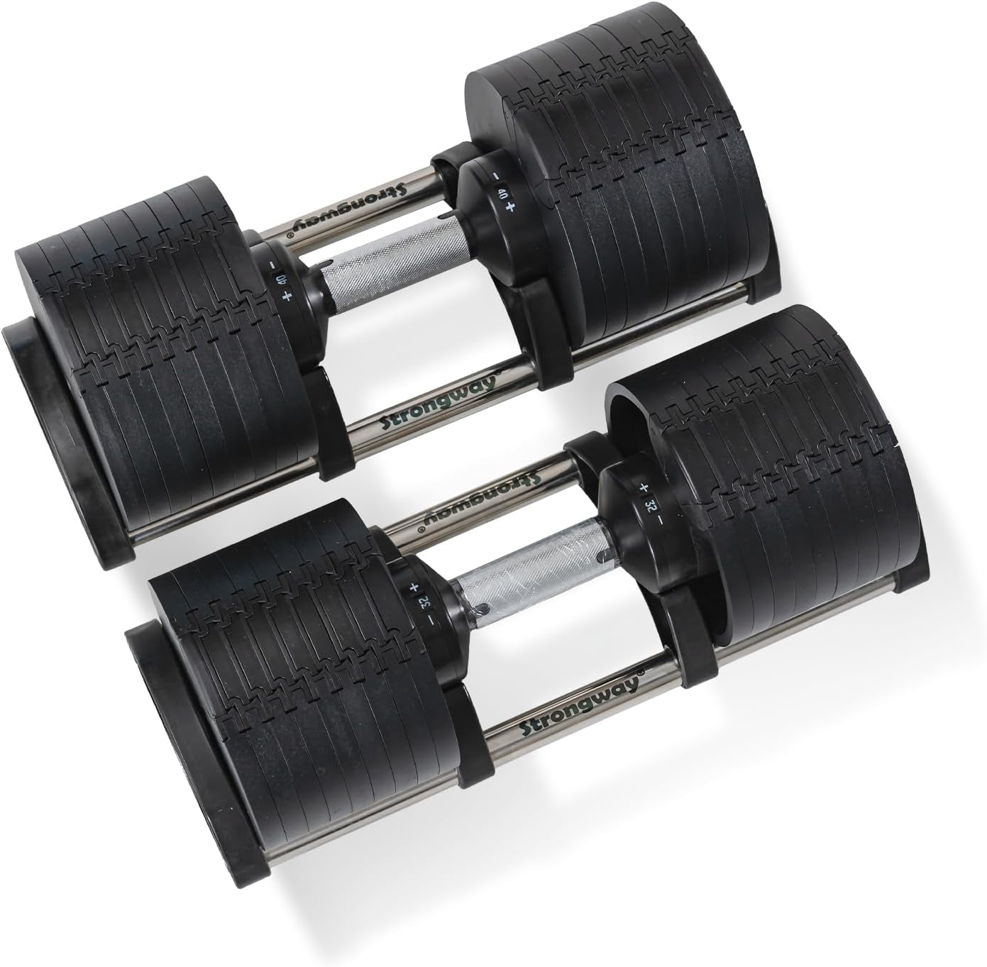 32KG or 40KG Adjustable Dumbbell Set (Pair) with Stand – All-In-One Weight Set for Home Gym, Strength Training and Fitness Workouts
