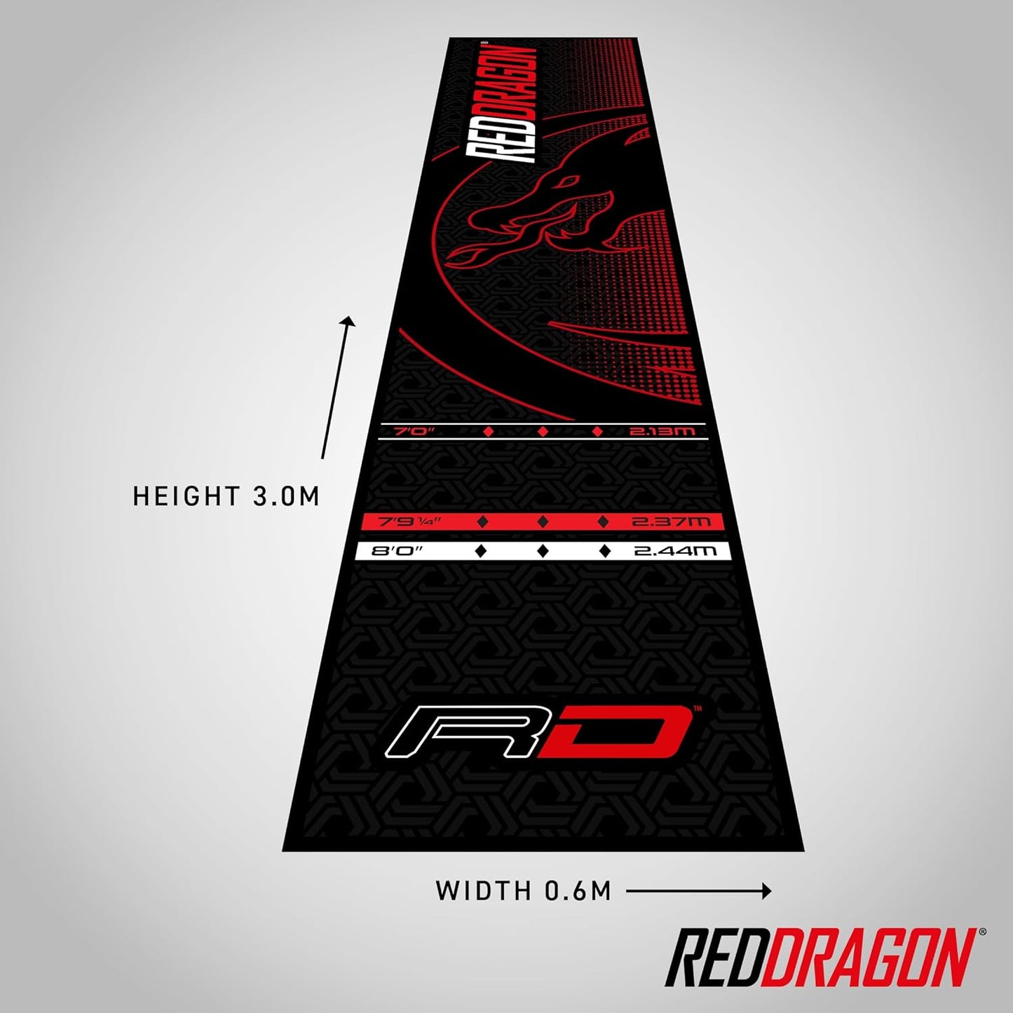 Darts Mat with Oche Line - Official Tournament Measurements - Professional Darts Accessories