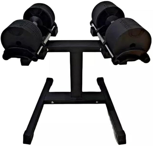 32KG or 40KG Adjustable Dumbbell Set (Pair) with Stand – All-In-One Weight Set for Home Gym, Strength Training and Fitness Workouts