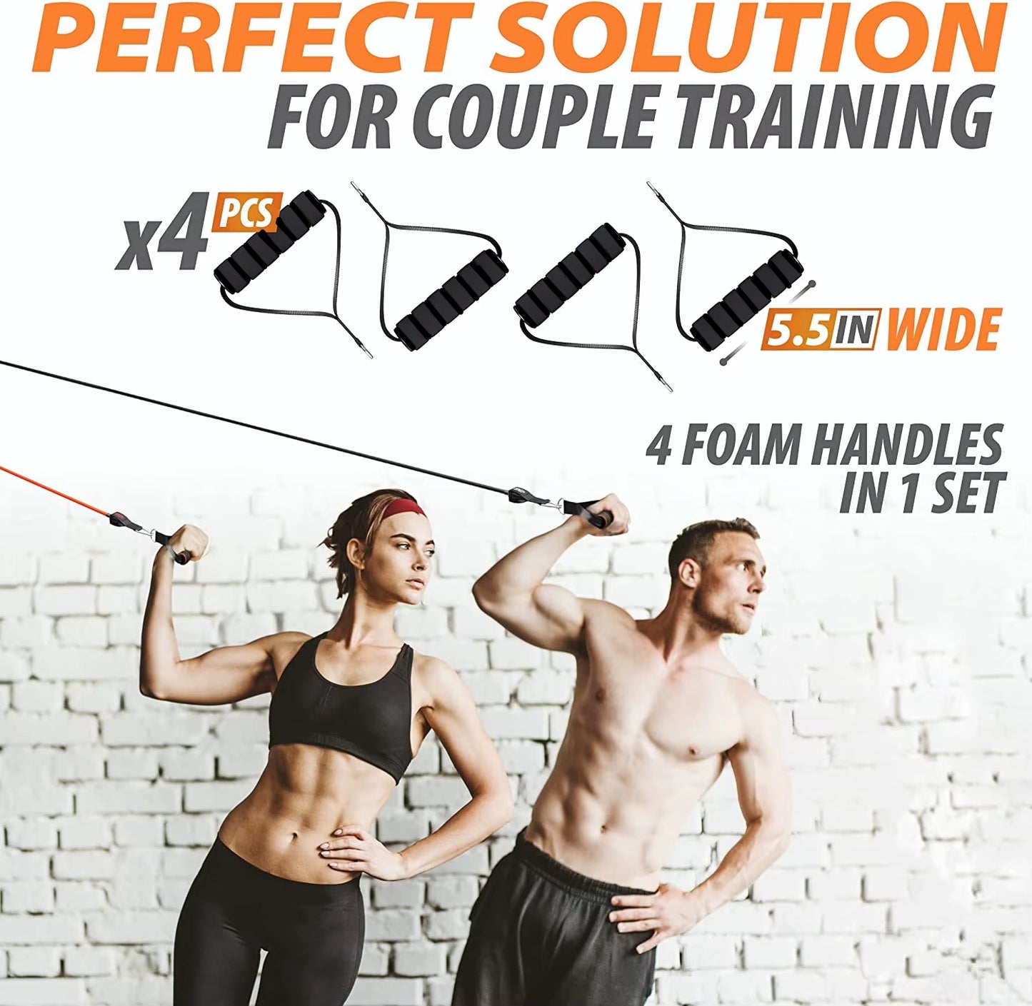 360Lbs Fitness Exercises Resistance Bands Set Elastic Tubes Pull Rope Yoga Band Training Workout Equipment for Home Gym Weight