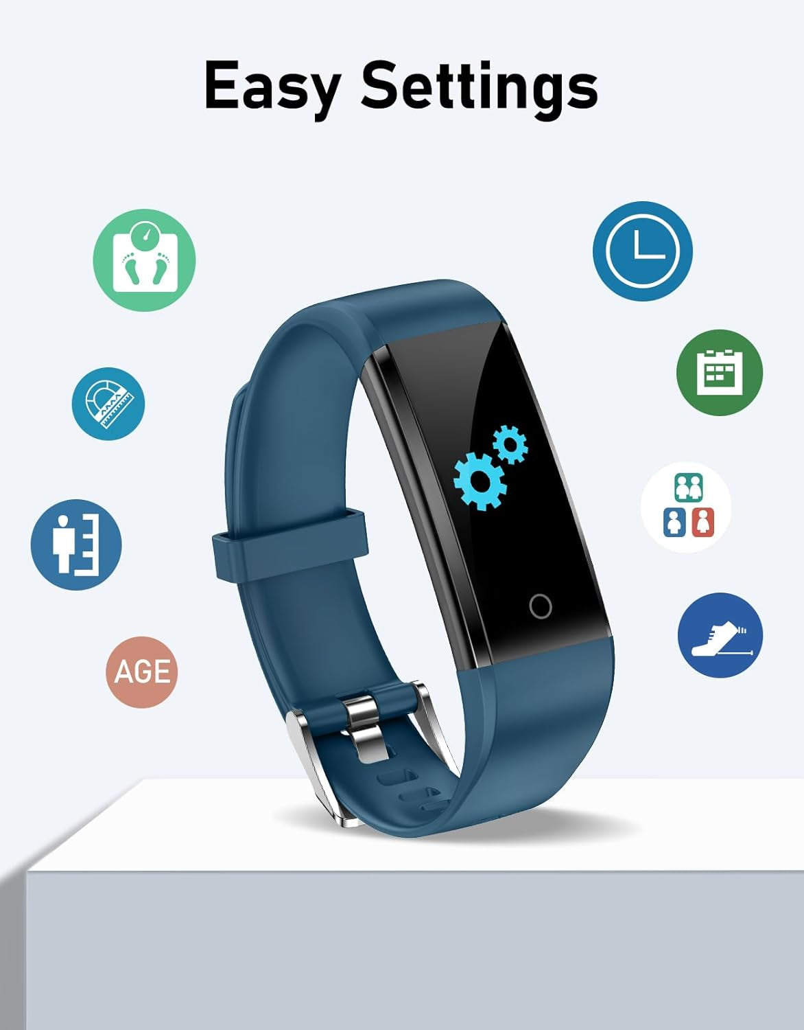 Non-Bluetooth Pedometer Watch Fitness Watch(No App/No Phone Required) Simple Fitness Tracker with Step Tracker Calories Counter Sleep Monitor Distance Activity Tracker for Walking Running