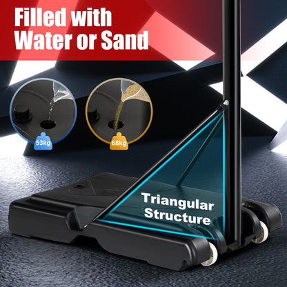 Portable Basketball Hoop with 1.35-3.05M Adjustable Height