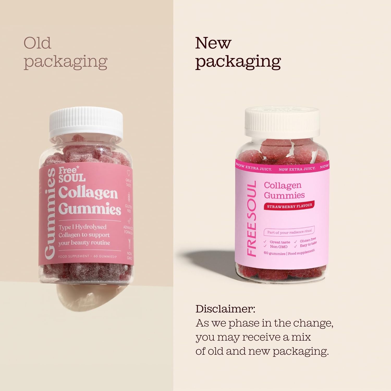 Collagen Gummies by  | High Strength Marine Collagen Supplement | Advanced Superior Type 1 Hydrolysed Collagen Peptides | Triple Strength Pure Formulation Supplement | 60 Gummies