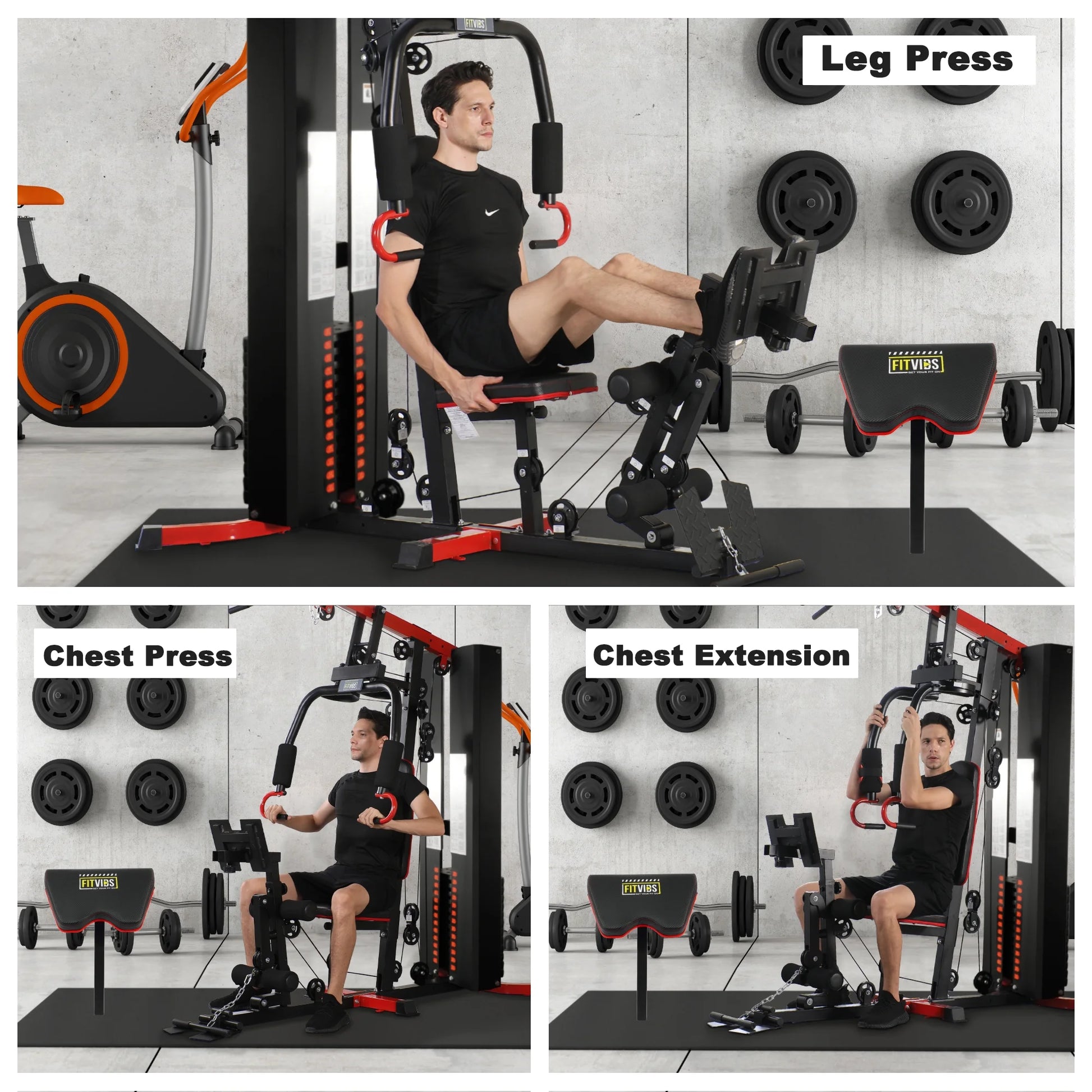 LX770 Multifunctional Full Home Gym System Workout Station with 160 Lbs Weight Stack, One Station with Leg Training Pedal, Comes with Installation Instruction Video, Ships in 6 Boxes