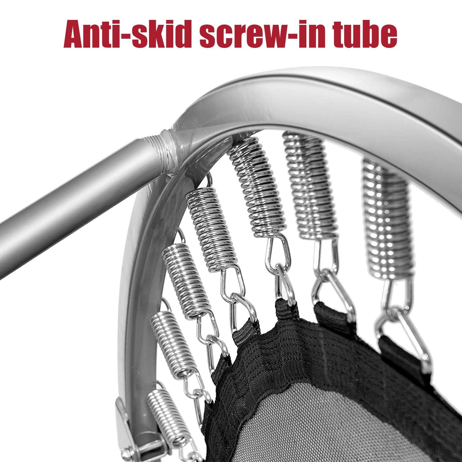 Foldable Mini Trampoline with Springs and Padded Cover