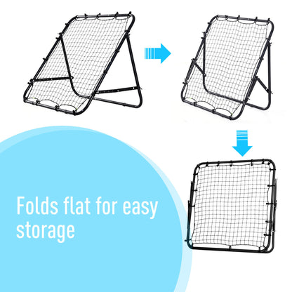 Rebounder Net Practise Football Kickback Target Goal Teens Adults Training