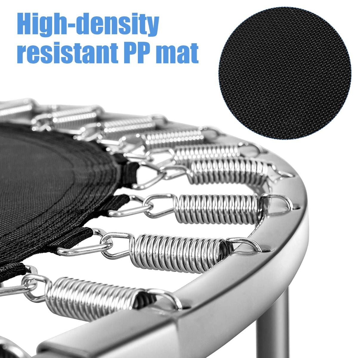 Foldable Mini Trampoline with Springs and Padded Cover