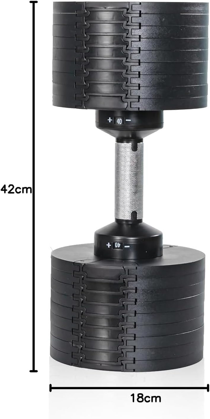 32KG or 40KG Adjustable Dumbbell Set (Pair) with Stand – All-In-One Weight Set for Home Gym, Strength Training and Fitness Workouts