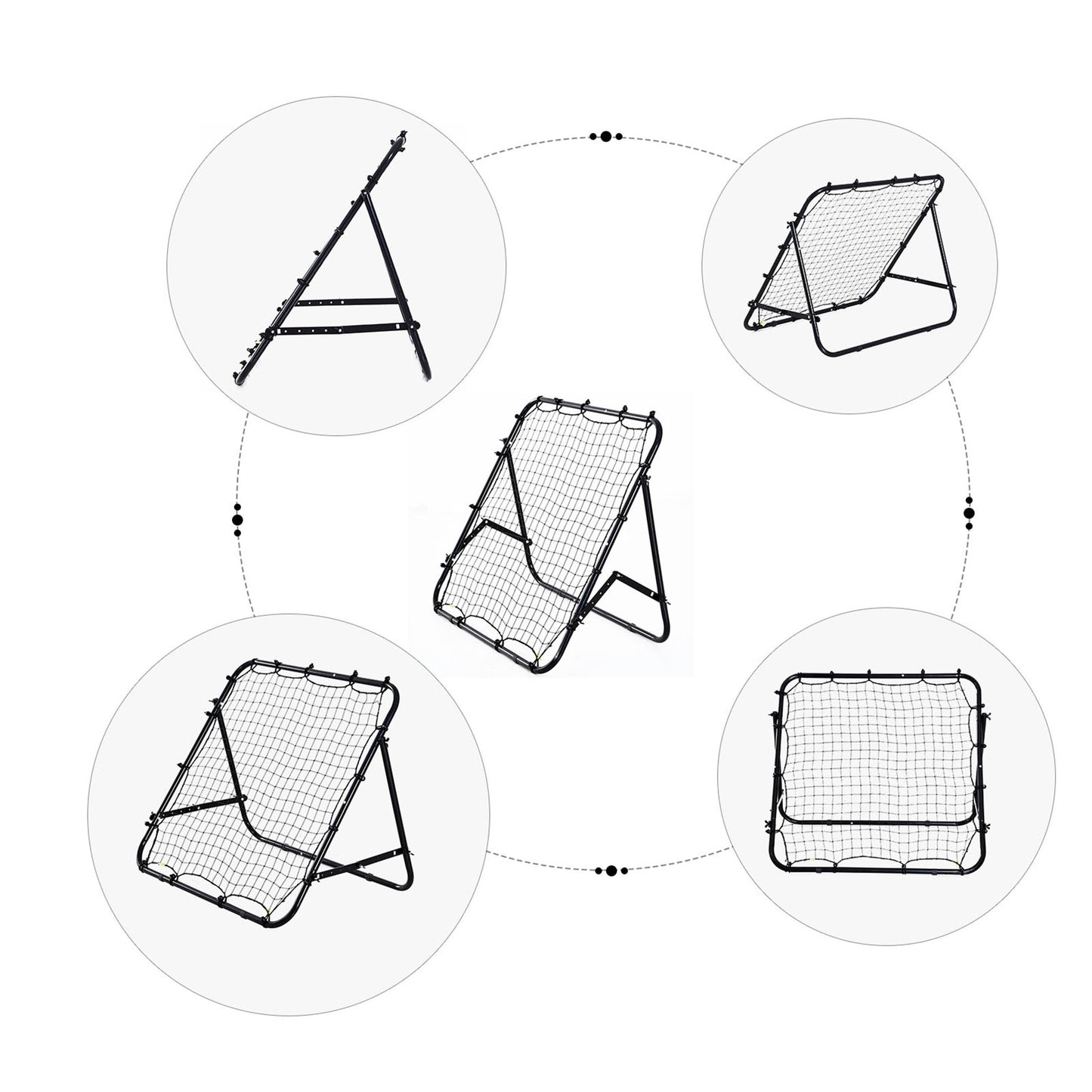 Rebounder Net Practise Football Kickback Target Goal Teens Adults Training