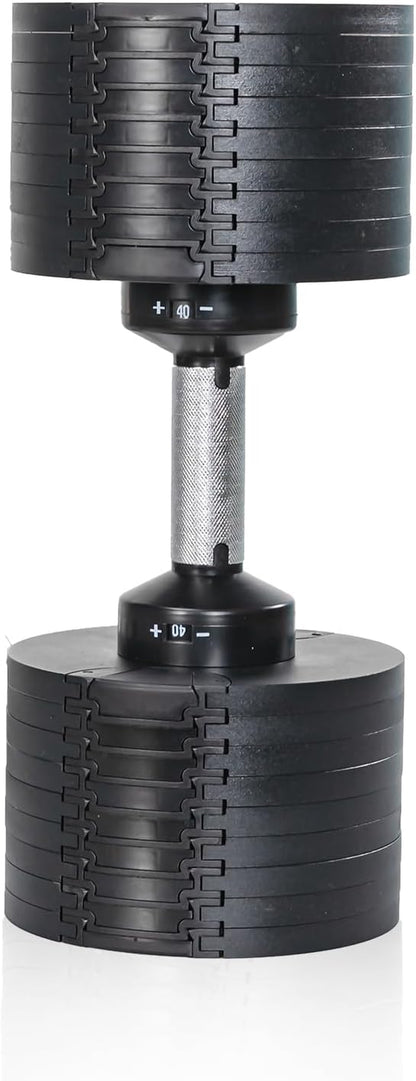 32KG or 40KG Adjustable Dumbbell Set (Pair) with Stand – All-In-One Weight Set for Home Gym, Strength Training and Fitness Workouts
