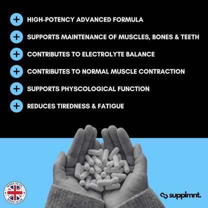 Magnesium Glycinate 4-In-1 Complex - 2026Mg Supplements as Bisglycinate, Citrate, Malate & Oxide 90 Vegan Capsules, Triple High Absorption 449Mg Elemental, UK Made