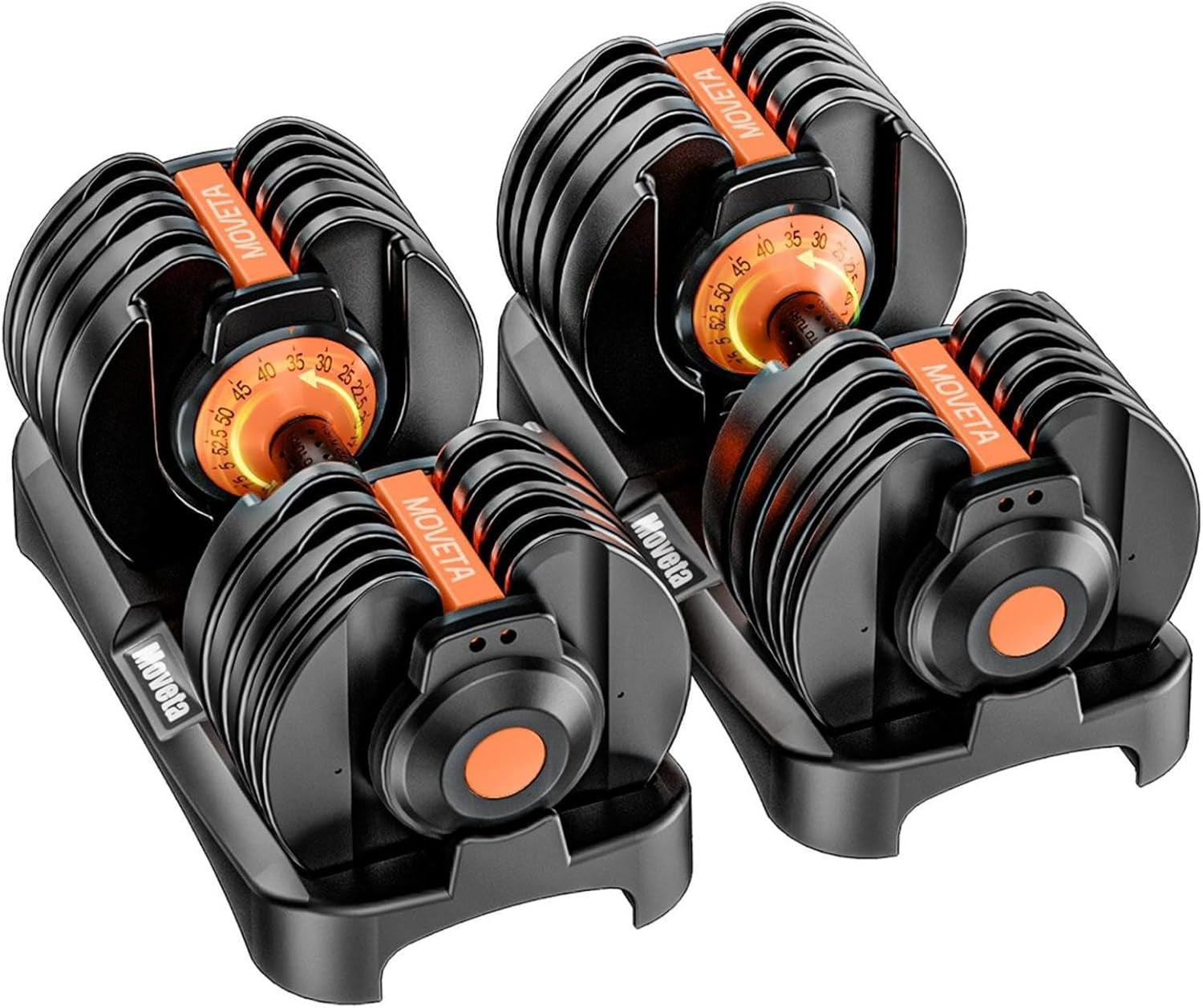 Adjustable Dumbbells Set of 2，Free Weights Dumbbells Set，Adjustable Dumbbell Set，52.5 Lbs Pair 105 Lbs，15 in 1，For Men/Women Gym Equipment for Home Strength Training Equipment