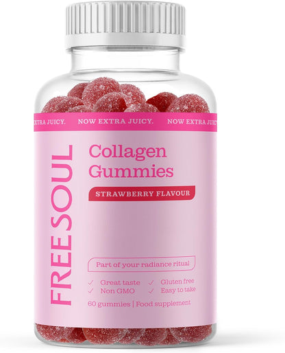 Collagen Gummies by  | High Strength Marine Collagen Supplement | Advanced Superior Type 1 Hydrolysed Collagen Peptides | Triple Strength Pure Formulation Supplement | 60 Gummies