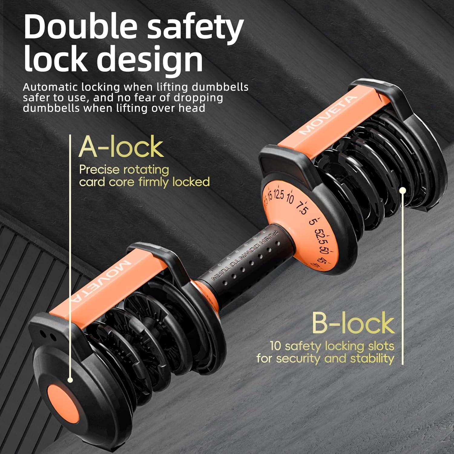 Adjustable Dumbbells Set of 2，Free Weights Dumbbells Set，Adjustable Dumbbell Set，52.5 Lbs Pair 105 Lbs，15 in 1，For Men/Women Gym Equipment for Home Strength Training Equipment