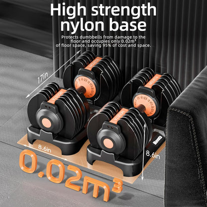 Adjustable Dumbbells Set of 2，Free Weights Dumbbells Set，Adjustable Dumbbell Set，52.5 Lbs Pair 105 Lbs，15 in 1，For Men/Women Gym Equipment for Home Strength Training Equipment