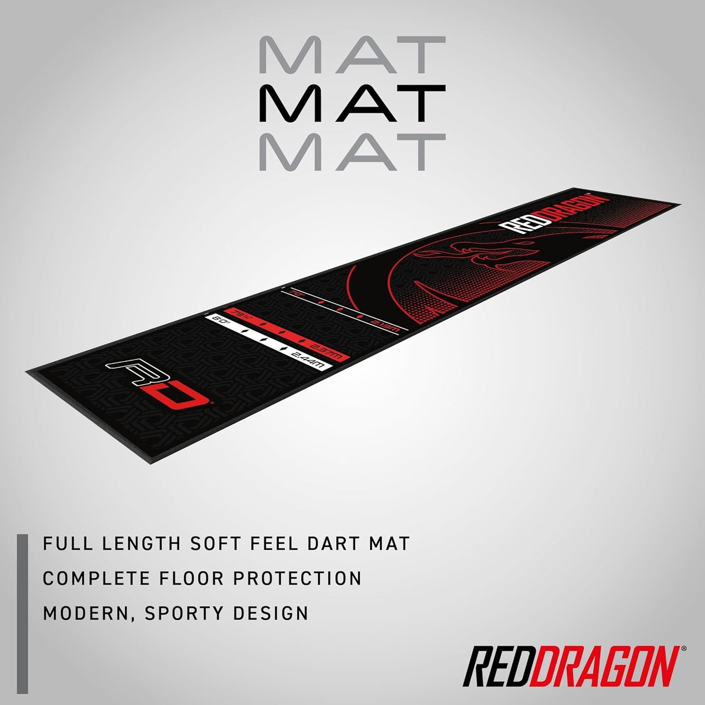Darts Mat with Oche Line - Official Tournament Measurements - Professional Darts Accessories