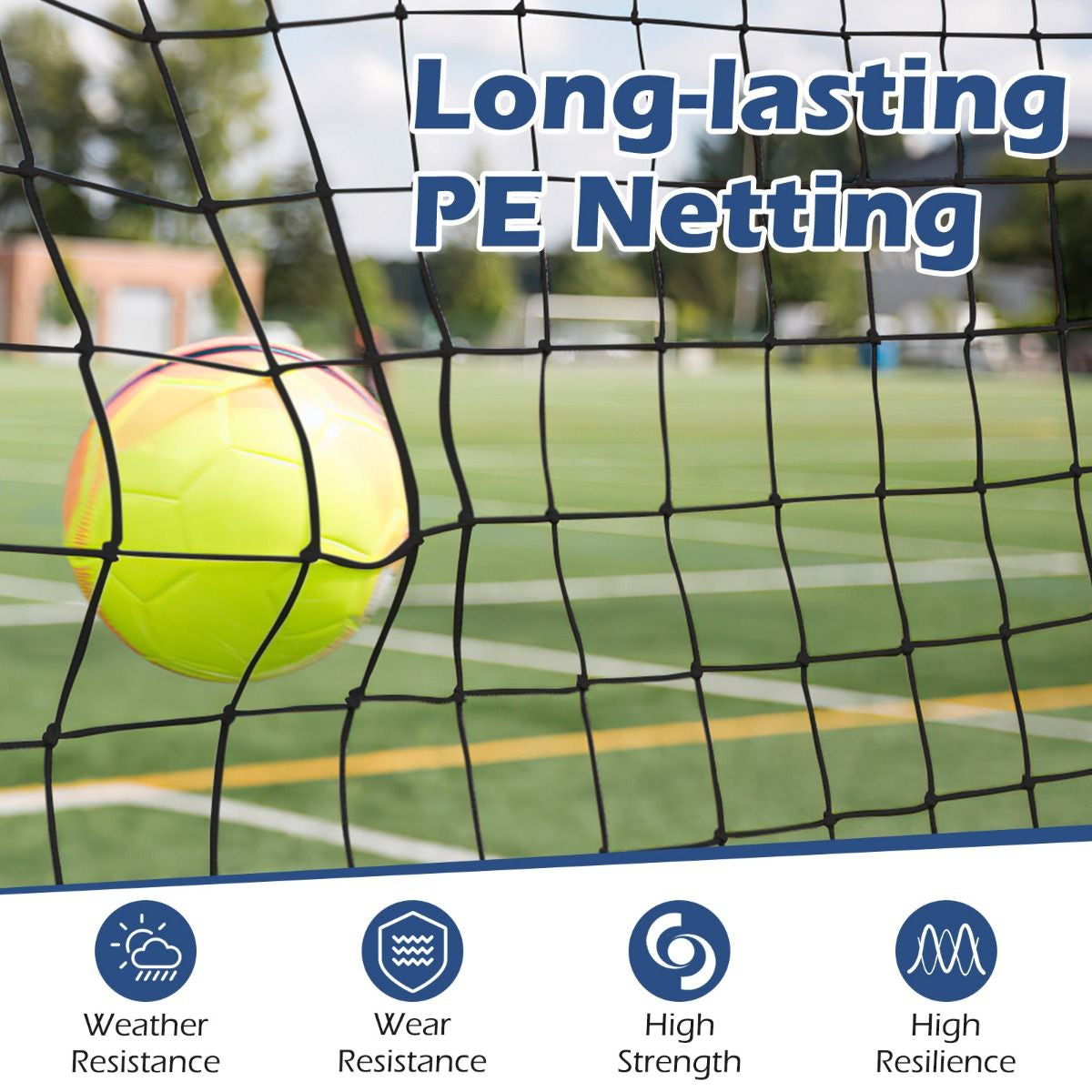 Portable Soccer Rebounder Net with Carry Bag, Sturdy Metal Frame